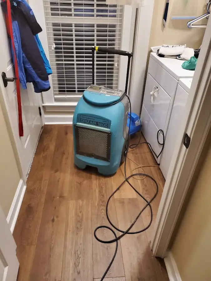 Commercial dehumidifier deployed for Flood Damage Cleanup in La Crescent